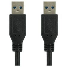 Accura ACC2268 USB-A apa - USB-A apa 3.0 Adat és töltő kábel - Fekete (1m) kábel és adapter
