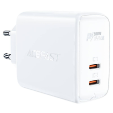 AceFast A29 hálózati töltő 2xUSB-C, PD50W fehér (A29 white) mobiltelefon kellék