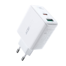 AceFast A5 hálózati töltő 1xUSB-C + 1xUSB-A, PD32W fehér (A5 white) - Töltők mobiltelefon kellék