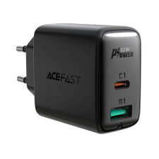 AceFast A5 hálózati töltő 1xUSB-C + 1xUSB-A, PD32W fekete (A5 black) - Töltők mobiltelefon kellék