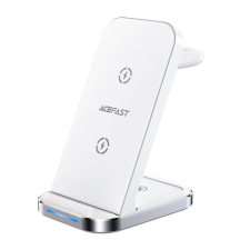 AceFast Induktív töltő 3in1 Qi állvánnyal Acefast E15 15W (fehér) mobiltelefon kellék