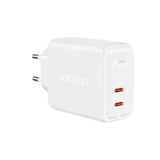 AceFast töltő 2x USB type-c 40W, PPS, PD, QC 3.0, AFC, FCP fehér (A9 fehér) mobiltelefon kellék