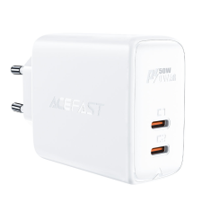 AceFast töltő GaN USB Type-C 50W, PD, QC 3.0, AFC, FCP fehér (A29 fehér) mobiltelefon kellék