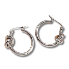  Acél csomós fülbevaló fülbevaló