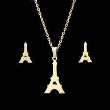 Acél Eiffel-torony ékszer szett fülbevaló