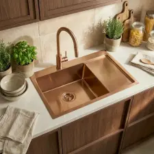  Acél mosogatótálca Fin BRUSH COPPER mosogatótálca