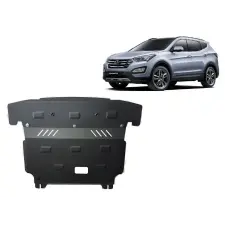  Acél motor, kapcsolószekrény, hűtő védőlemez Hyundai Santa Fe  - (2012-2018) karosszéria elem