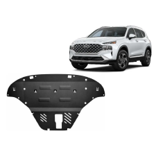  Acél motor, kapcsolószekrény, hűtő védőlemez Hyundai Santa Fe  - (2018-2023) karosszéria elem