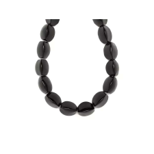  Achát fekete háromlap rizs 12-13x16mm medál