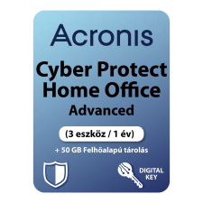 Acronis Cyber Protect Home Office Advanced (3 eszköz / 1 év) + 50 GB Felhőalapú tárolás (Elektronikus licenc) egyéb program