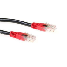 Act ACT CAT6 U-UTP Patch Cable 2m Black/Red kábel és adapter