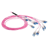 Act ACT Multimode 50/125 OM4 Preterm fiber cable 24F LC Polarity Twist 35m Pink