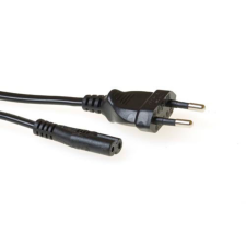 Act AK5418 Powercord Euro male - C7 female 2m Black kábel és adapter