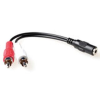 Act audio connection cable 1x 3,5 mmm jack male naar 1x 3.5mm stereo jack female - 2x RCA male - AK2027