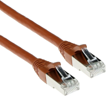 Act CAT6A S-FTP Patch Cable 1m Brown FB2201 kábel és adapter