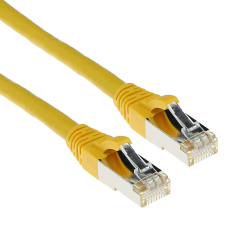 Act CAT6A S-FTP Patch Cable 1m Yellow FB6801 kábel és adapter