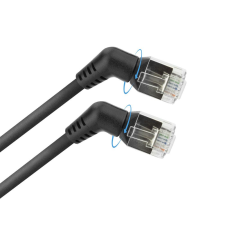 Act CAT6A U-FTP Patch Cable 0,5m Black DD1900 kábel és adapter