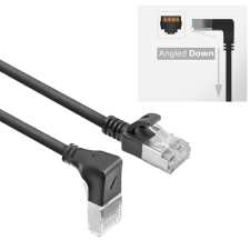 Act CAT6A U-FTP Patch Cable 1m Black DA3901 kábel és adapter