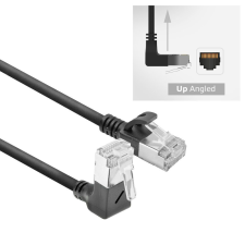 Act CAT6A U-FTP Patch Cable 3m Black DA4903 kábel és adapter