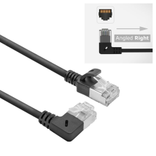 Act CAT6A U-FTP Patch Cable 5m Black DA2905 kábel és adapter
