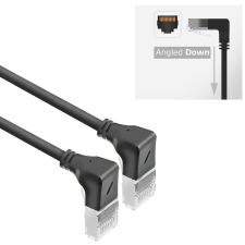 Act CAT6A U-FTP Patch Cable 5m Black DA5905 kábel és adapter
