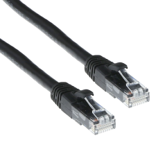 Act CAT6A U-UTP Patch Cable 0,25m Black (IB2952) kábel és adapter