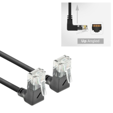 Act CAT6A U-UTP Patch Cable 1,5m Black DD6951 kábel és adapter