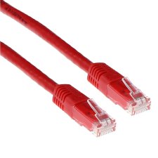 Act CAT6A U-UTP Patch Cable 3m Red kábel és adapter