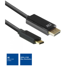 ACT CONNECTIVITY USB 3.0 Type C DisplayPort 1.2/1.2a Átalakító Fekete 2m AC7325 kábel és adapter