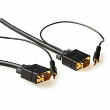 Act High Performance VGA + Audio connection cable male-male 7m Black kábel és adapter