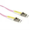 Act LSZH Multimode 50/125 OM4 fiber patch cable duplex with LC connectors 35m Pink RL9735