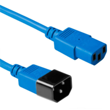 Act Powercord C13 - C14 0,3m Blue AK5424 kábel és adapter