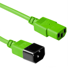 Act Powercord C13 - C14 0,3m Green AK5425 kábel és adapter