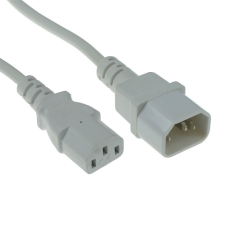 Act Powercord C13 - C14 3m White AK5427 kábel és adapter