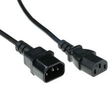 Act Powercord C13 - C14 4m Black AK5149 kábel és adapter