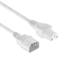 Act Powercord C14 - C15 0,6m White AK5435 kábel és adapter