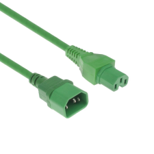 Act Powercord C14 - C15 2m Green AK5310 kábel és adapter