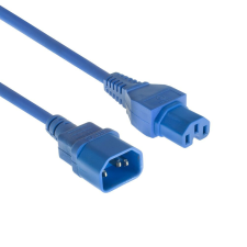 Act Powercord C14 - C15 5m Blue AK5338 kábel és adapter