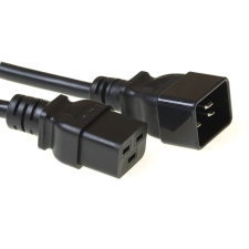 Act Powercord C19 - C20 1,2m Black AK5086 kábel és adapter