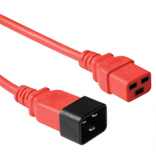 Act Powercord C19 - C20 3m Red AK5091 kábel és adapter