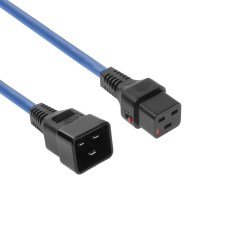 Act Powercord C19 IEC Lock - C20 2m Blue AK5206 kábel és adapter