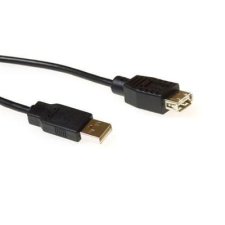 Act USB 2.0 A male to USB A female 0,5m Black kábel és adapter