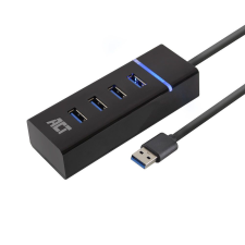 Act USB-A Hub 3.2 4 portos fekete (AC6300) (AC6300) hub és switch