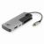 Act USB-C Hub 3.2 3 portos kártyaolvasóval ezüst (AC7052) (AC7052)