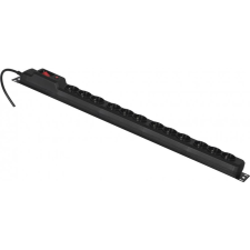 ActiveJet Combo 230V Elosztó 12 aljzatos 3m - Fekete (COMBO/12GN/3M/CZ) hosszabbító, elosztó