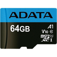 ADATA A-Data 64GB microSDXC Premier Class 10 UHS-I V10 A1 + adapterrel (AUSDX64GUICL10A1-RA1) memóriakártya