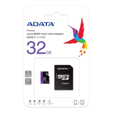 ADATA microsd kártya - 32gb microsdhc uhs-i class10 (r/w: 80/10 mb/s) + adapter ausdh32guicl10-ra1 memóriakártya