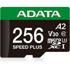ADATA MicroSDXC 256GB Speed Plus + SD adapter (UD256GUI3V30A2SP-RA1) memóriakártya