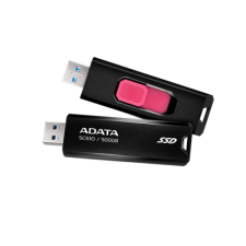 ADATA SSD Külső USB 3.2 500GB SC610, Fekete/Piros (347819) merevlemez