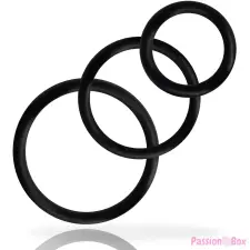 Addicted Toys RINGS SET FOR PENIS BLACK péniszgyűrű